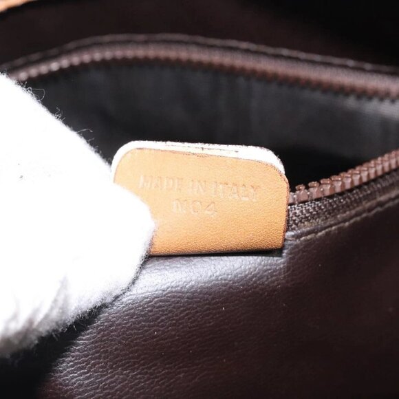 CELINE Macadam Canvas Hand Bag Beige Gold Auth BA1995 - Picture 13 of 16